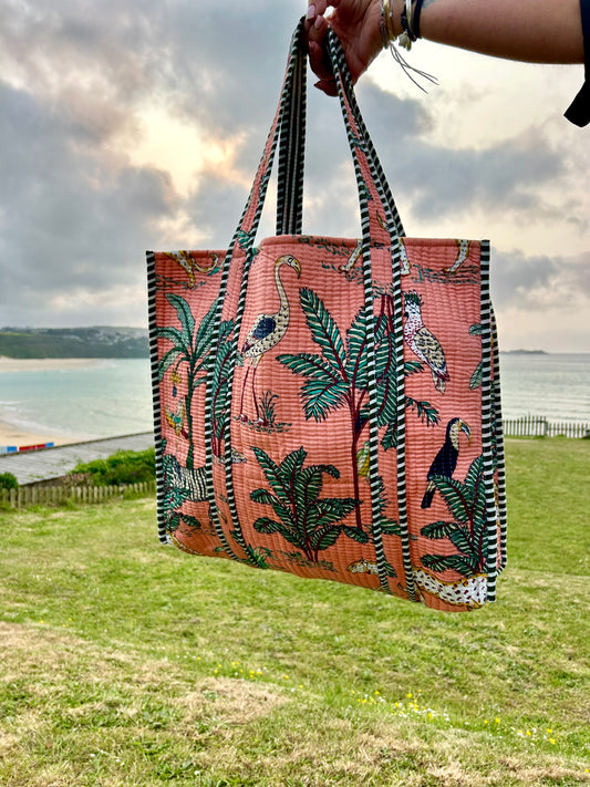 Peach jungle bag