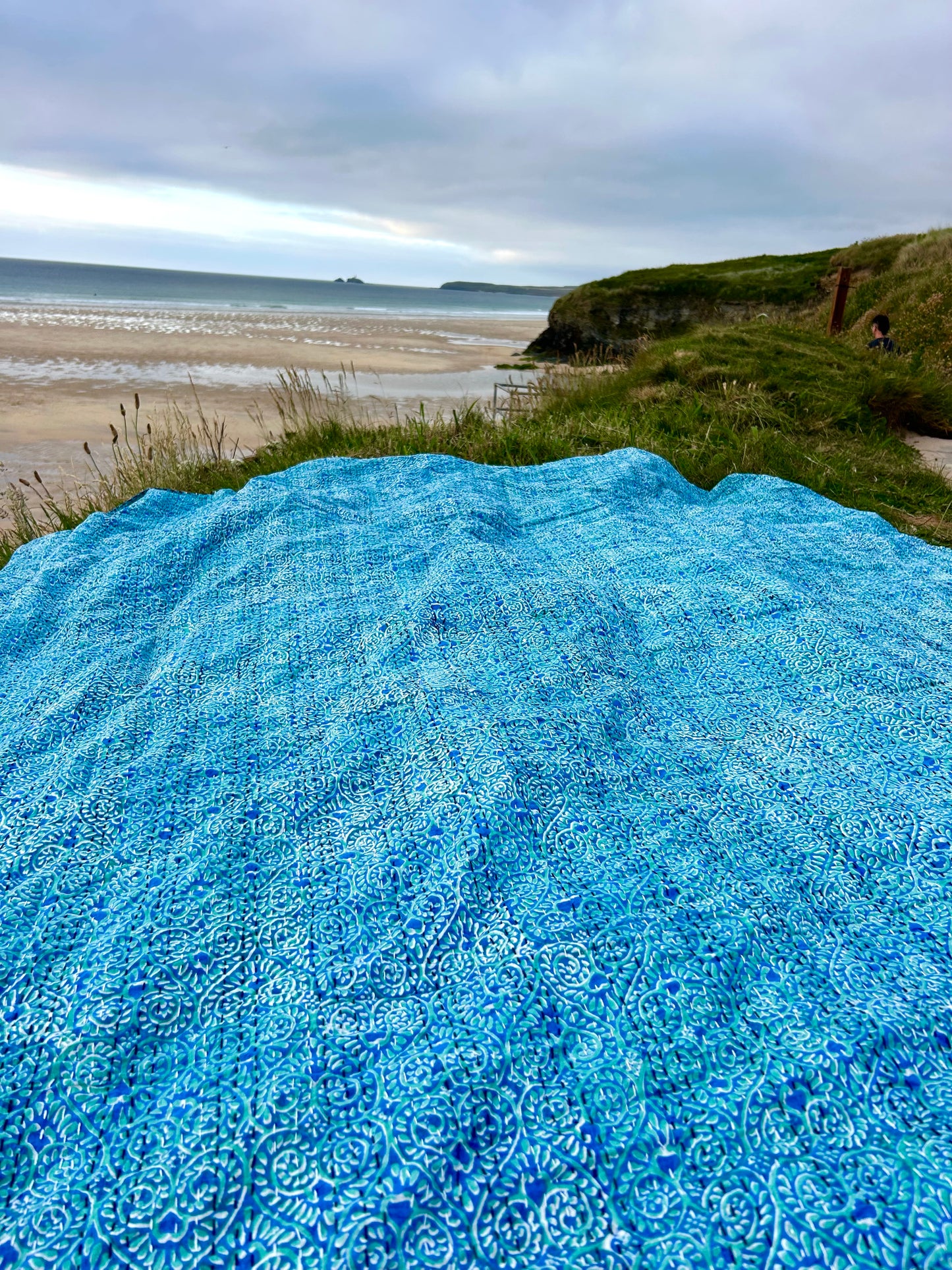 Blue batik blanket